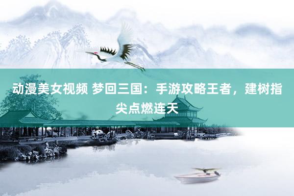 动漫美女视频 梦回三国：手游攻略王者，建树指尖点燃连天