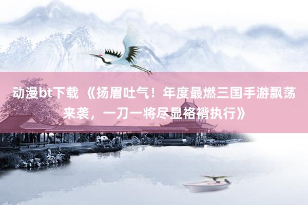 动漫bt下载 《扬眉吐气！年度最燃三国手游飘荡来袭，一刀一将尽显袼褙执行》