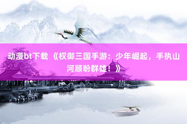 动漫bt下载 《权御三国手游：少年崛起，手执山河顾盼群雄！》