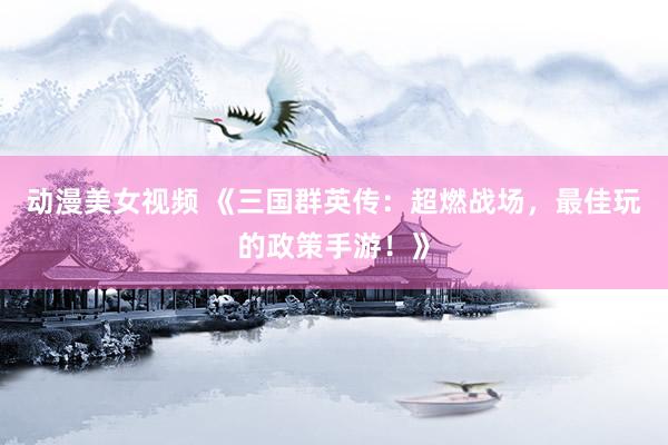 动漫美女视频 《三国群英传：超燃战场，最佳玩的政策手游！》