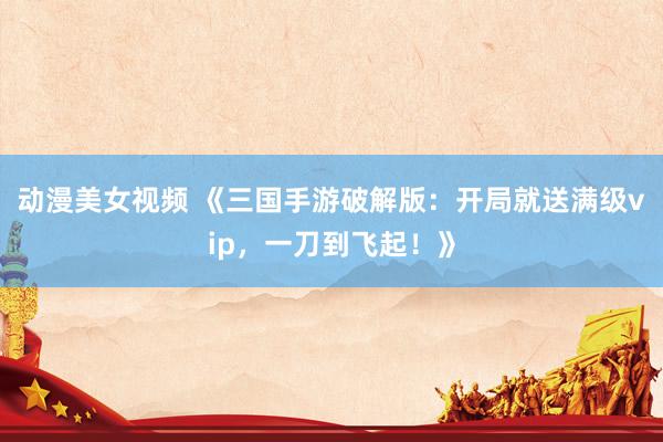 动漫美女视频 《三国手游破解版：开局就送满级vip，一刀到飞起！》