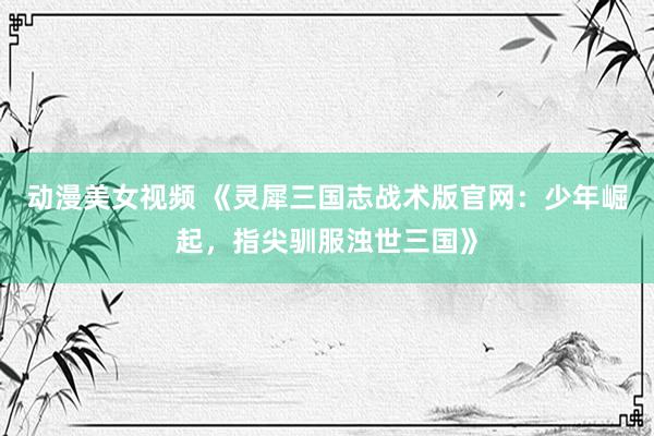 动漫美女视频 《灵犀三国志战术版官网：少年崛起，指尖驯服浊世三国》