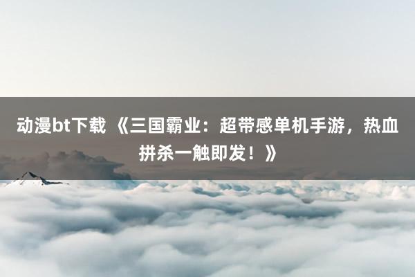 动漫bt下载 《三国霸业：超带感单机手游，热血拼杀一触即发！》