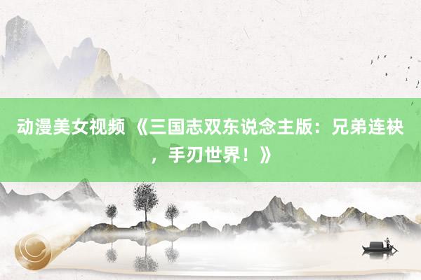 动漫美女视频 《三国志双东说念主版：兄弟连袂，手刃世界！》
